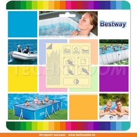 "Underwater Adhesive" Жөндеу жинағы, BESTWAY, 6.5х6.5см х 10 дана, Винил, Мөлдір (62091) фото