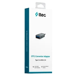 OTG ttec Type-C to USB-A, Silver (2DK43UG) адаптері фото #3