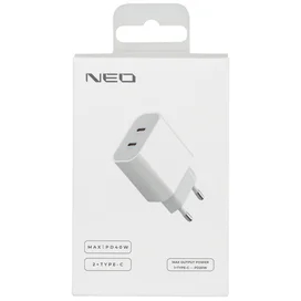 Адаптер питания Neo 2*USB Type-C, 40W (PD), White (NEO CC2PD20W) фото #4