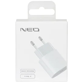 Адаптер питания Neo 1*USB Type-C, 25W (PD), White (NEO CPD25W) фото #4