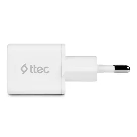 Адаптер питания ttec 20W PD USB-C Travel Charger, White (2SCP01B) фото #1