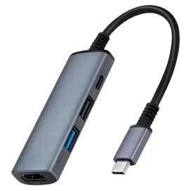 Ttec Type-C to 1*4K HDMI,1*USB-A 2.0, 1*USB-A 3.0, Silver (2US01) адаптері фото #3