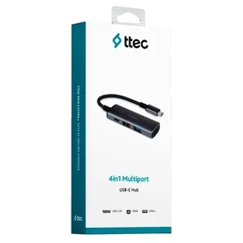 Ttec Type-C to 1*4K HDMI,1*USB-A 2.0, 1*USB-A 3.0, Silver (2US01) адаптері фото #4