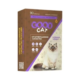 Лакомство Good cat для кошек мультивитаминное В период линьки 90 таблеток фото