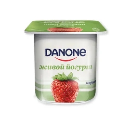 Йогурт Danone Клубника 2.5% 120 г фото
