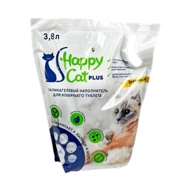 Наполнитель Happy Cat Plus для кошачьего туалета Гигиенический силикагелевый нейтральный 3.8 л фото