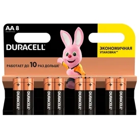 Батарейка Duracell AA 8шт Basic фото