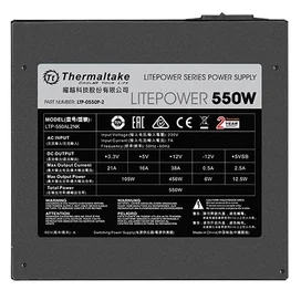 Thermaltake Litepower 550W APFC 20 Қуат блогы +4 pin, 4+4pin (PS-LTP-0550NPCNEU-2) фото #2