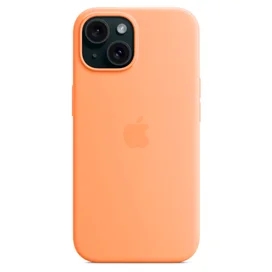 Чехол для iPhone 15, Silicone Case with MagSafe, Orange Sorbet (MT0W3ZM/A) фото #4