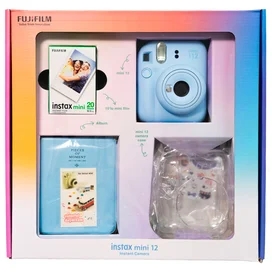 FUJIFILM Instax Mini 12 Pastel Blue сыйлық орамында цифрлық фотоаппараты 2 фото