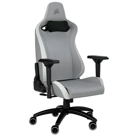 Игровое компьютерное кресло Corsair TC200 Leather, Light Grey/White (CF-9010045-WW) фото