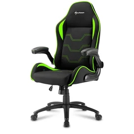 Игровое компьютерное кресло Sharkoon Elbrus 1, Black/Green фото #1