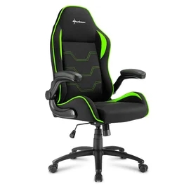Игровое компьютерное кресло Sharkoon Elbrus 1, Black/Green фото #2