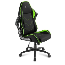Игровое компьютерное кресло Sharkoon Elbrus 1, Black/Green фото #3