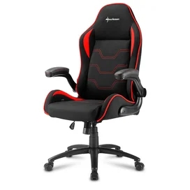 Игровое компьютерное кресло Sharkoon Elbrus 1, Black/Red фото #1
