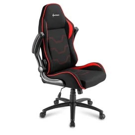 Игровое компьютерное кресло Sharkoon Elbrus 1, Black/Red фото #3