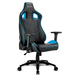 Игровое компьютерное кресло Sharkoon Elbrus 2, Black/Blue фото #2