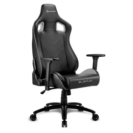 Игровое компьютерное кресло Sharkoon Elbrus 2, Black/Gray фото #2