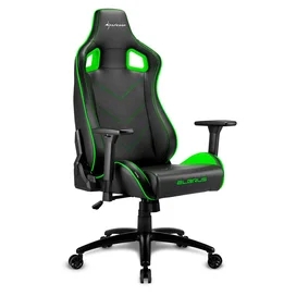 Игровое компьютерное кресло Sharkoon Elbrus 2, Black/Green фото #2