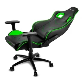 Игровое компьютерное кресло Sharkoon Elbrus 2, Black/Green фото #4