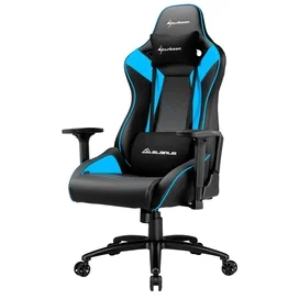 Игровое компьютерное кресло Sharkoon Elbrus 3, Black/Blue фото #2