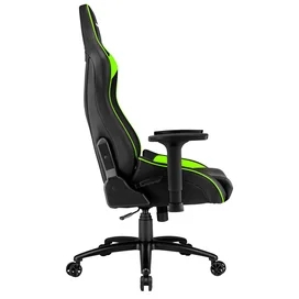 Игровое компьютерное кресло Sharkoon Elbrus 3, Black/Green фото #3