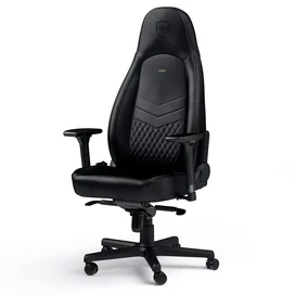 Игровое компьютерное кресло Noblechairs Icon, Black leather (NBL-ICN-RL-BLA) фото
