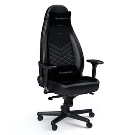 Игровое компьютерное кресло Noblechairs Icon, Black/Platinum white (NBL-ICN-PU-BPW) фото #2
