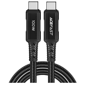 ACEFAST кабелі, USB-C to USB-C 100W aluminum alloy charging data cable, black (C4-03 - ACEFAST) фото #1