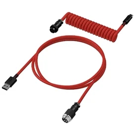 Кабель для клавиатуры HyperX USB-C Coiled Cable, Red/Black (6J677AA) фото #1