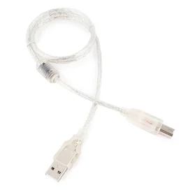 Принтерге арналған кабелі Cablexpert, USB 2.0 A-B, 1,8м мөлдір (CCF-USB2-AMBM-TR-6) фото #1