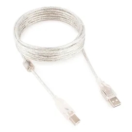 Принтерге арналған кабелі Cablexpert, USB 2.0 A-B, 1,8м мөлдір (CCF-USB2-AMBM-TR-6) фото #2