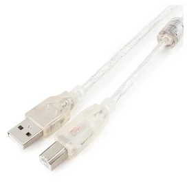 Принтерге арналған кабелі Cablexpert, USB 2.0 A-B, 3м мөлдір (CCF-USB2-AMBM-TR-10) фото