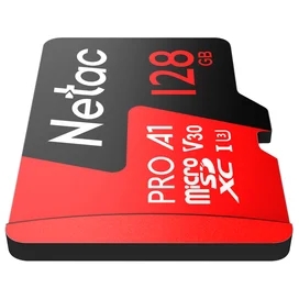Карта памяти MicroSD 128GB Netac P500 Extreme Pro 100MB/s Class 10, + SD Adapter фото #2
