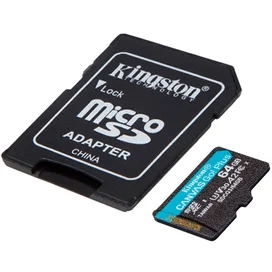 Карта памяти MicroSD 64GB Kingston Canvas Go! Plus, UHS-I 170MB/s, Class 10 (SDCG3/64GB) фото #1