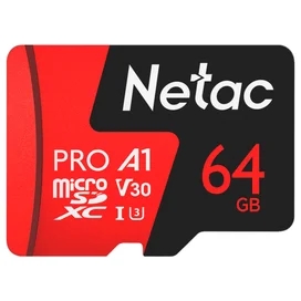 MicroSD 64GB Netac P500 Extreme Pro Жады картасы 100MB/s Class 10, + SD Adapter фото