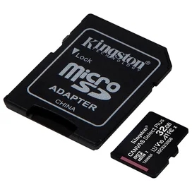 Карта Памяти MicroSDHC 32GB Kingston Canvas Select Plus UHSI V10 A1 TLC + SD Adapter (SDCS2/32GB) фото #2