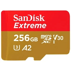 SanDisk Extreme microSDXC 256 ГБ Class 10 жады картасы, V30, A2, U3 (SDSQXA1-256G-GN6MN) фото #1