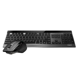 Клавиатура + Мышка беспроводные USB/BT Rapoo 9900M, Black (36880) фото #3