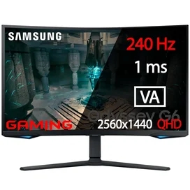 32" Samsung G6 LS32BG650EIXC ойын мониторы 2560x1440 16:9 VA 240ГЦ (2HDMI+DP) Curved Black фото