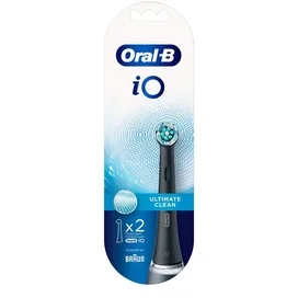 Насадки Oral-B iO Ultimate Clean Black для электрической зубной щетки, 2 шт., для тщательного удаления налета фото #1