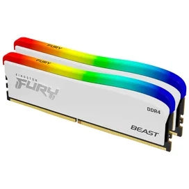 DDR4 DIMM 16GB(8GBx2)/3200MHz Kingston Fury Beast RGB White (KF432C16BWAK2/16) жедел жады фото #1