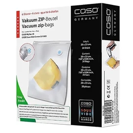 CASO VACU ZIP Вакуумдық қаптамаларға арналған ЗИП пакеттері 20*23, 150мкм, 20 дана фото #1