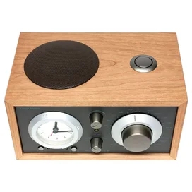 Радиоприемник с часами Tivoli Model Three BT, Вишня/Серый фото #1