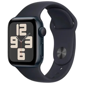 Apple Watch SE 2023 Смарт сағаты, 40mm Midnight Aluminium Case with Midnight Sport Band - S/M (MR9X3) фото