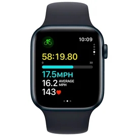 Apple Watch SE 2023 Смарт сағаты, 44mm Midnight Aluminium Case with Midnight Sport Band - M/L (MRE93) фото #2