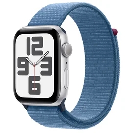 Apple Watch SE 2023 Смарт сағаты, 44mm Silver Aluminium Case with Winter Blue Sport Loop (MREF3) фото