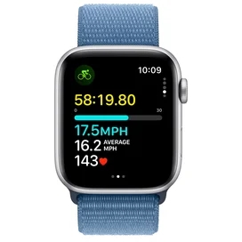Apple Watch SE 2023 Смарт сағаты, 44mm Silver Aluminium Case with Winter Blue Sport Loop (MREF3) фото #2