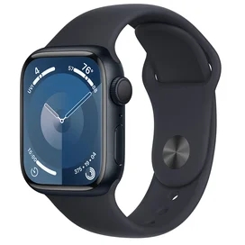 Apple Watch Series 9 Смарт сағаты, 41mm Midnight Aluminium Case with Midnight Sport Band - M/L (MR8X3) фото