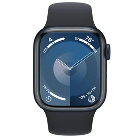 Смарт Часы Apple Watch Series 9, 41mm Midnight Aluminium Case with Midnight Sport Band - M/L (MR8X3) фото #1